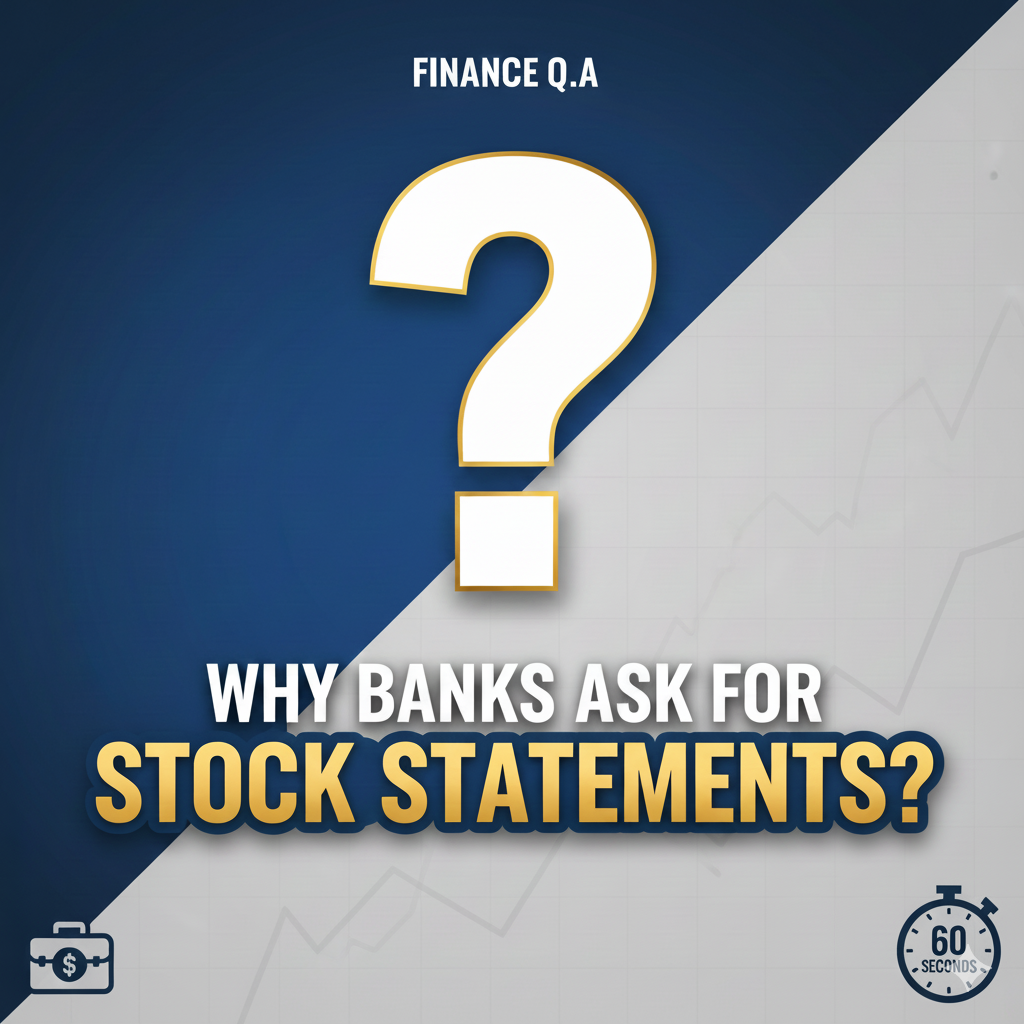 Why do banks ask for stock statements?